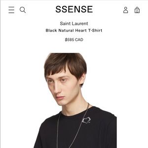 Saint Laurent “natural heart” tee shirt